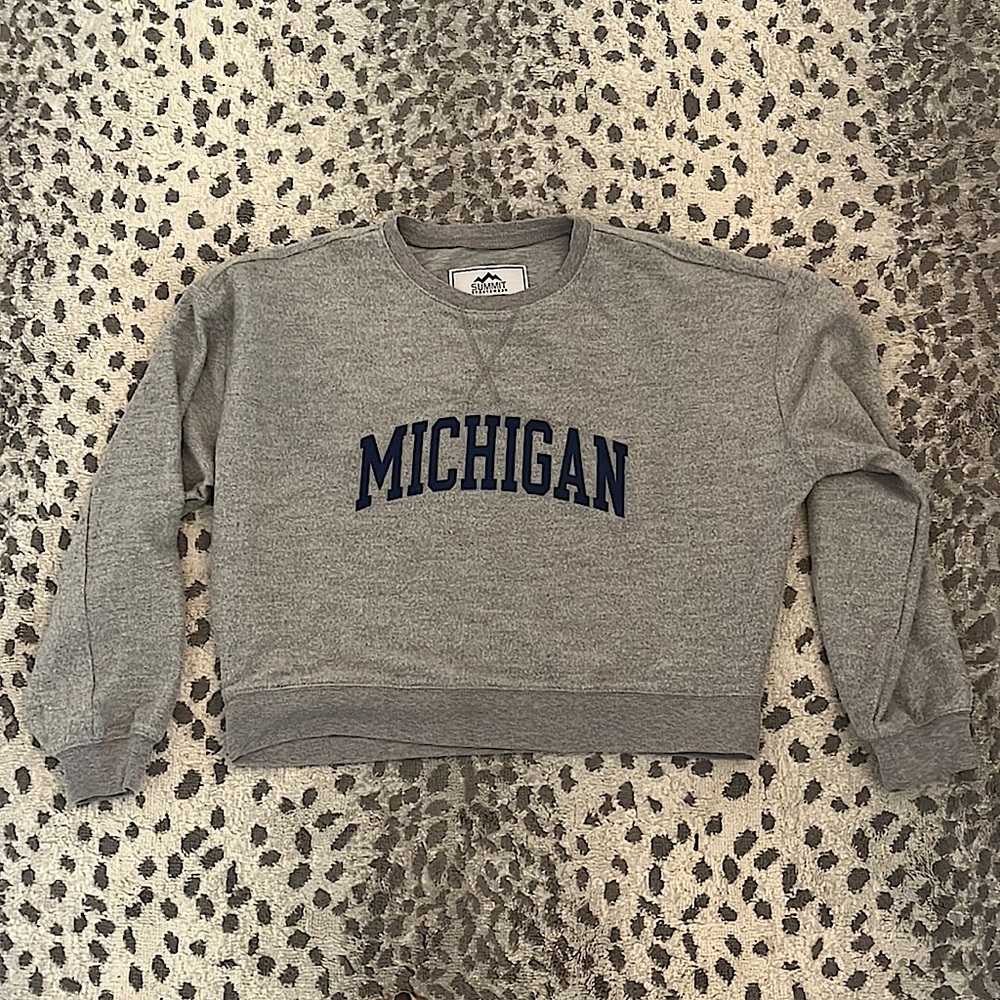 Women's Summit Sportswear University of Michigan grey crewneck. Size XS